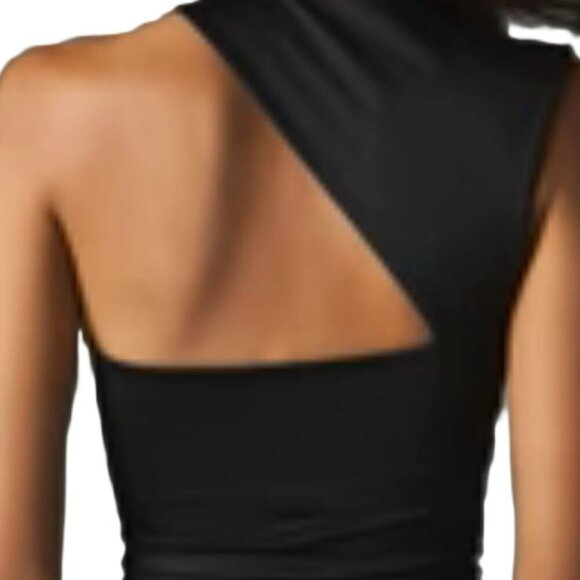 NWT Commense Asymmetric Neck Cut Out Tank Top black - Picture 3 of 11
